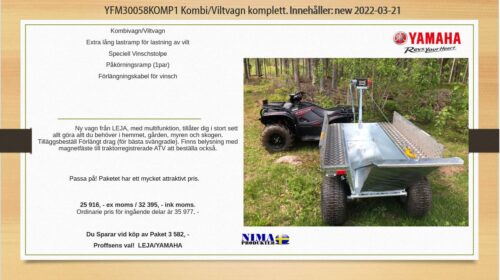YFM30058KOMP1 Kombi/Viltvagn komplett