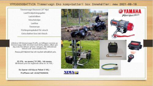 YFM30050BATTVIN Timmervagn Eko komp+batteribox